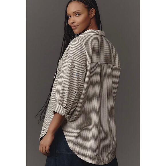 Anthropologie Pilcro Studio Smock Button Down Shirt Size XL - Picture 2 of 10